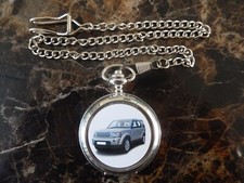 LAND ROVER TD5 CHROME POCKET WATCH WITH CHAIN (NEW)  