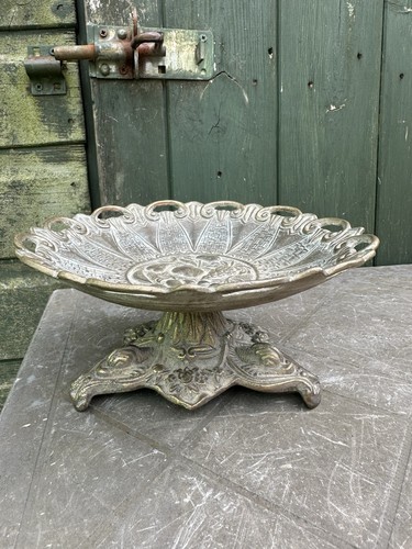 Vintage ornate brass pedestal - vintage,