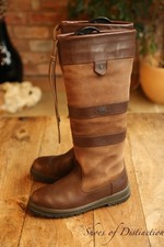 Dubarry Galway Brown Leather Boots Shoes Ladies's UK 5.5 US 7.5 EU 39 RRP:£379