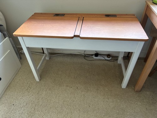 Vintage wooden double school