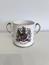 Royal Stafford Bone China Twin Handled Queen Elizabeth II Silver Jubilee Mug