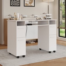 Mobile Beauty Manicure Nail Table Manicure Desk NailSalon Desk w/ Dust Collector