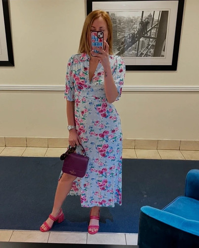Zara floral midi dress - midi,