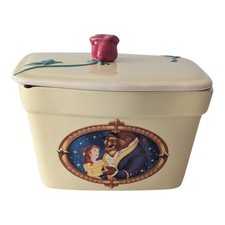 Vintage 90's Beauty & The Beast Clover Butter Dish Disney Special Edition