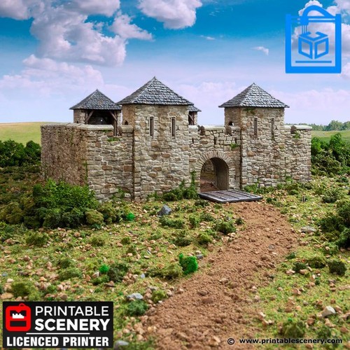 Norman fort castle walls - fort/castle,