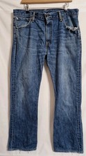 Levi's 507 W36 L34 Straight Leg Mens Zip Closure Blue Jeans