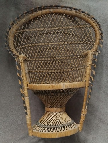 Vintage wicker peacock - vintage,