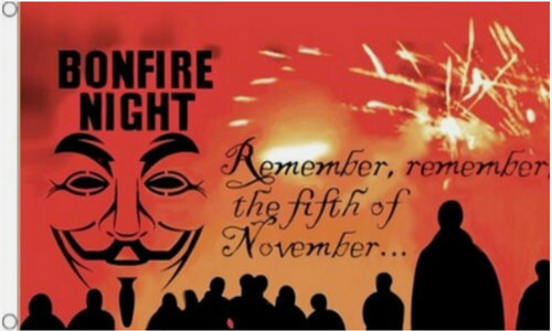 Bonfire night flag 3 guy - flag,