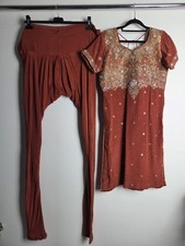 Ladies Indian Salwar Kameez Churidar Size Small 10 Party Wear Vintage