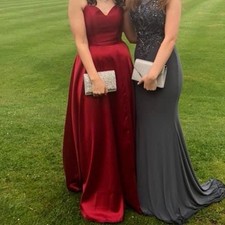 Red/Burgandy Colour Prom/ Party Dress 2XS