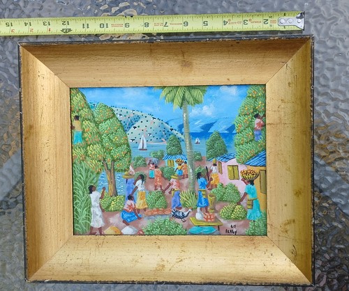 Jamaican vintage art oil - vintage,