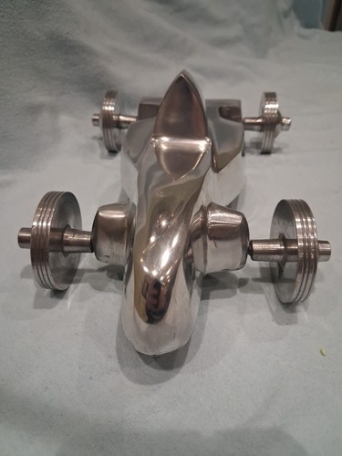 Aluminium race car sculpture - aluminium,