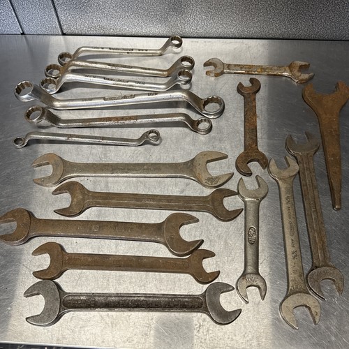 Vintage spanner job lot - 17,