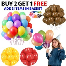 BALLOONS Plain Balloons Helium 100Pcs Quality BIRTHDAY Wedding LATEX Party Decor