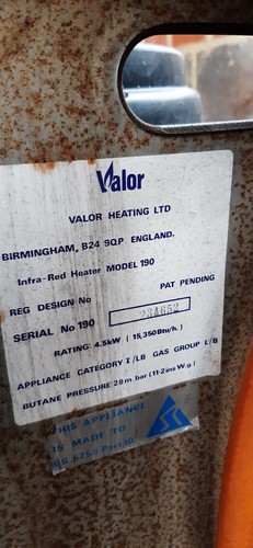 Used valor infrared heater - valor,