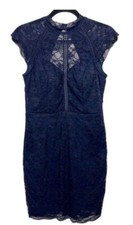 WINDSOR Navy Blue Lace Overlay