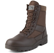 Brown Army Leather Combat