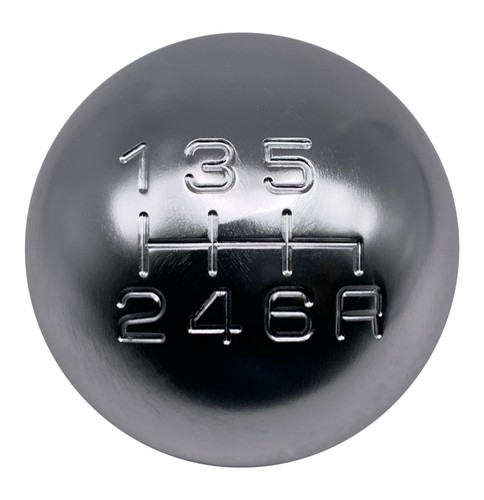 Silver gear shift knob round - silver,