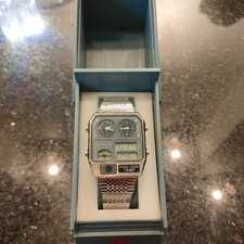 1983 Rare Vintage Original Silver Citizen Ana-Digi 8982 Temp Alarm Chronograph