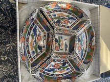 Imari /Japanese style  Revolving 5-Section Ceramic Lazy Susan/Serving Carousel  