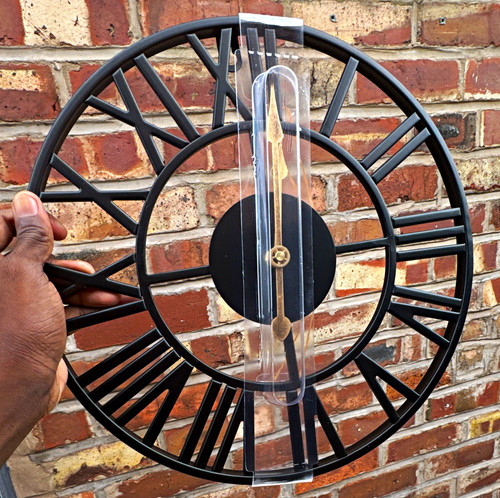 Black round analogue wall - analogue,