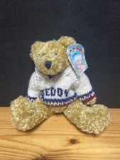 Vintage Salco Harlow Jointed Teddy Bear with White Wooly Jumper 10”