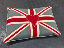 Jan Constantine Embroidered Union Jack Cushion - Fabulous condition