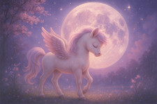 Baby Pegasus Under Glowing