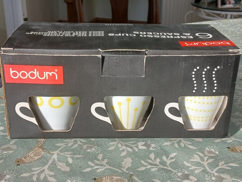Bodum espresso cups and - bodum, saucer