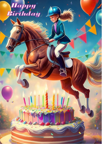 Young girl jockey - jockey, birthday