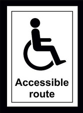 ACCESSIBLE ROUTE sign or