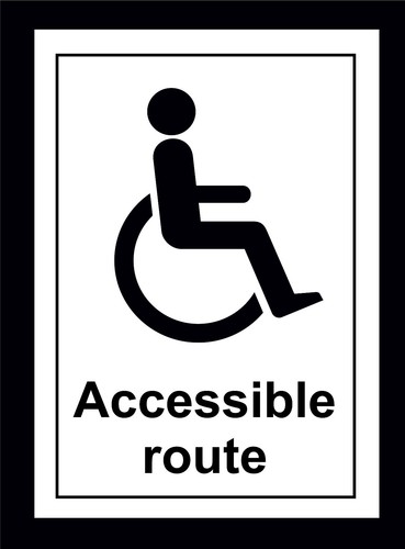 Accessible route sign - accessible, or