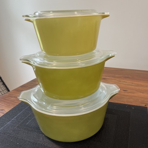 Lot vintage pyrex verde - lot,