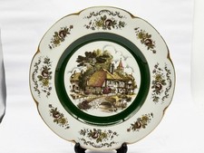 WOOD AND SONS ASCOT SERVICE PLATE ENGLAND COTTAGE SCENE DECORATIVE