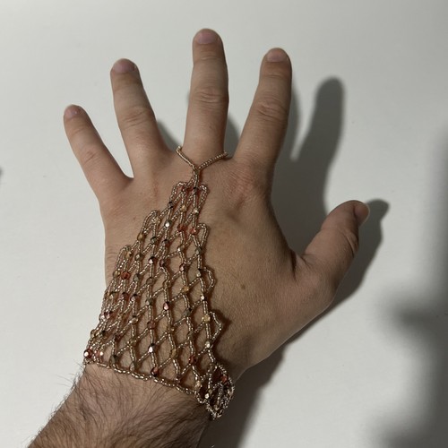 Boho hand chain ring bracelet - hand,