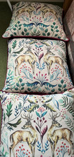 Evans Lichfield mirrored stag cushions - set of 3