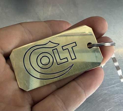 Brass colt key rings - brass, western