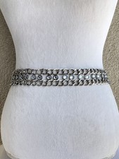 Silver Chain Belt Rhinestone