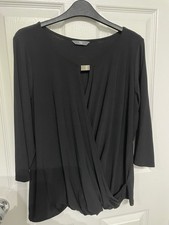 BHS Black 3/4 Sleeve Stretchy
