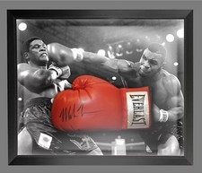 Mike Tyson Hand Signed Everlast Boxing Glove In A Framed Dome Proof AFTAL Coa