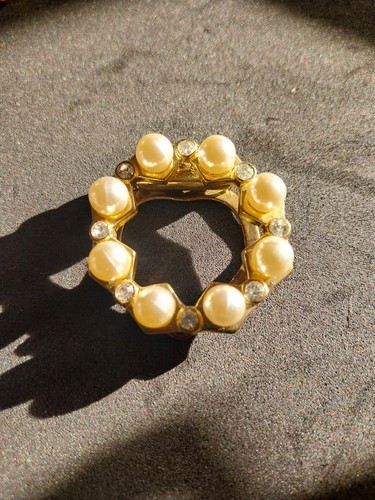 Vintage gold tone metal - metal, scarf
