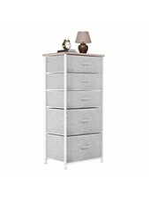 Slim 5 Drawer Fabric Chest of