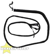 BLACK FAUX LEATHER BULL WHIP