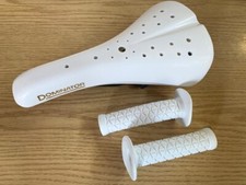 WHITE Old School BMX Bike Seat