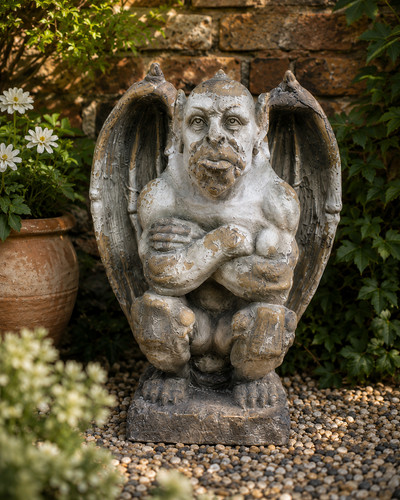 Large gargoyle garden ornament - gargoyle,