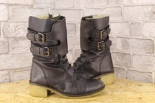 DARK BLUE LEATHER MILITARY