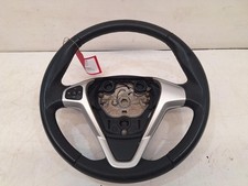 2011 FORD FIESTA Mk7 Leather Multifunctional Black Steering Wheel
