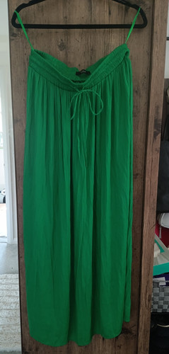 Vila green chiffon maxi skirt - vila,