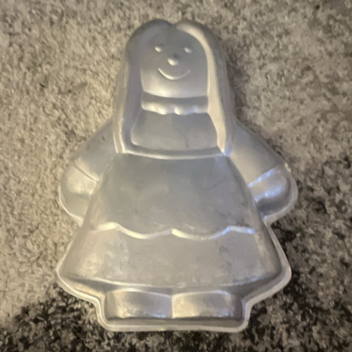 Silver girl character shaped - girl,