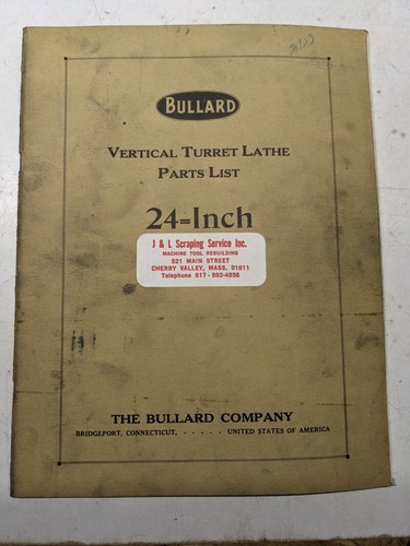 Bullard vertical turret lathe - bullard,